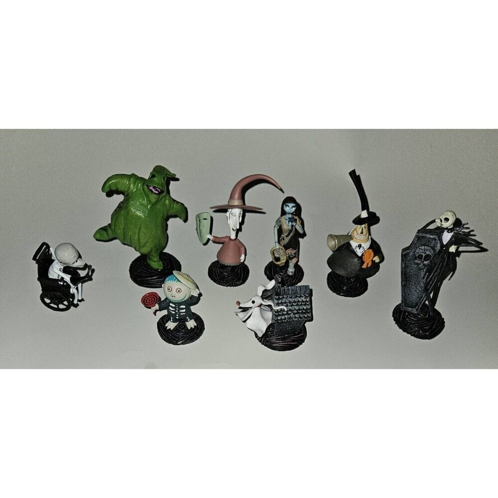 Disney Nightmare Before Christmas Deluxe Figure Set Lot Oogie Mayor Shock Barrel